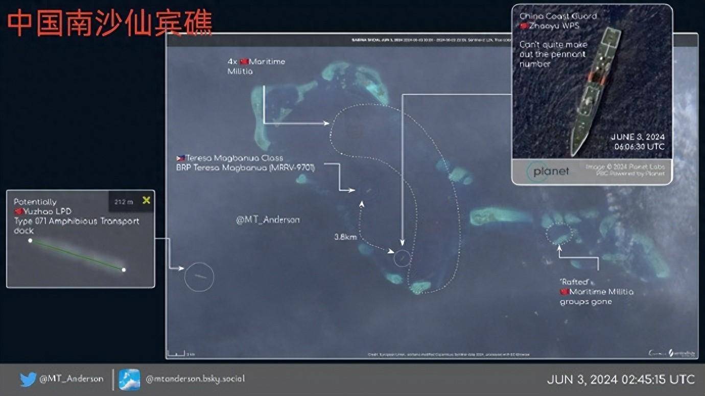 菲船赖在仙宾礁不走，解放军举行两栖演习，登陆舰准:31130备就绪